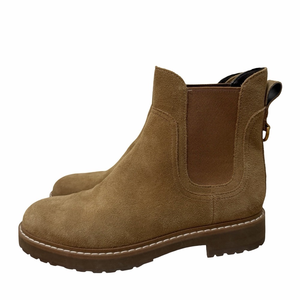 Cole Haan Greenwich Suede Waterproof Chelsea Boots Womens US 7.5 Golden Toffee